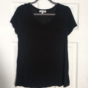 Plain Black Shirt with Small Pocket